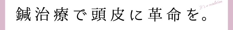鍼治療で頭皮に革命を。